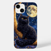Majestueuze zwarte kat rustend Case-Mate iPhone case (Achterkant)