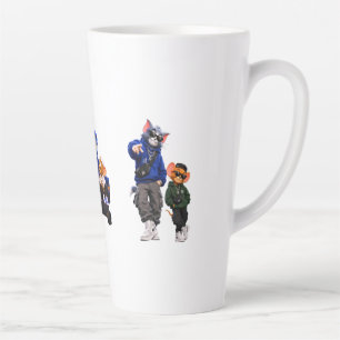 Majestueuze Zwarte Paarden Silhouet Koffiemok Latte Mok
