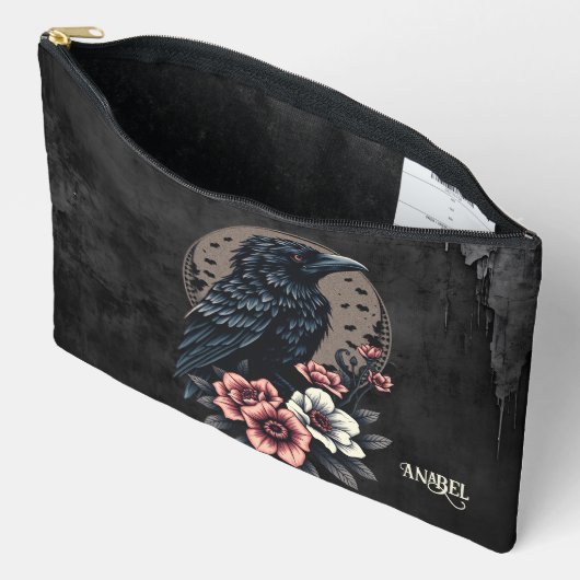 Majestueuze zwarte raaf etui (Open)