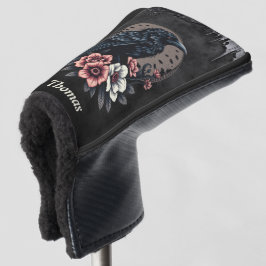 Majestueuze zwarte raaf golfheadcover