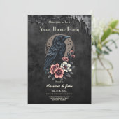 Majestueuze zwarte raaf kaart (Staand voorkant)