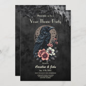 Majestueuze zwarte raaf kaart (Voorkant / Achterkant)