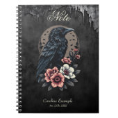 Majestueuze zwarte raaf notitieboek (Voorkant)