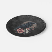 Majestueuze zwarte raaf papieren bordje (Gekanteld)