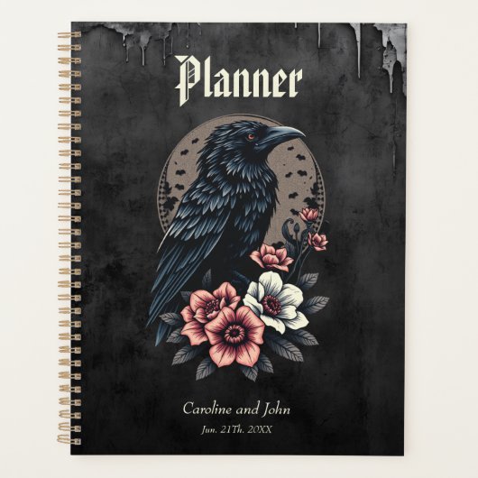 Majestueuze zwarte raaf planner (Voorkant)