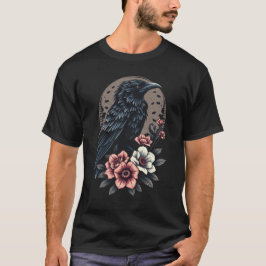 Majestueuze zwarte raaf t-shirt