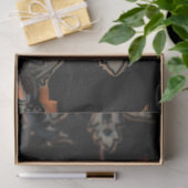 Majestueuze zwarte Sinaasappel barokke spin illust Tissuepapier (Geschenk)