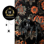 Majestueuze zwarte Sinaasappel barokke spin illust Tissuepapier