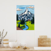Majestueuze Zwitserse Alpen Poster (Keuken)