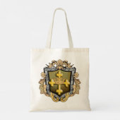 Majesty Family Crest Achternaam Tote Bag (Achterkant)