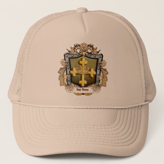 Majesty Family Crest Achternaam Trucker Pet (Voorkant)