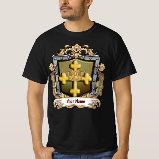 Majesty Family Crest Surname T-shirt (Voorkant)
