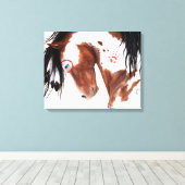 Majetic Paint Horse Art van BiHrLe Canvas Afdruk (Insitu (Houten vloer))