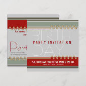 Majeztik Party Birthday Invitation Kaart (Voorkant / Achterkant)