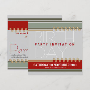 Majeztik Party Birthday Invitation Kaart