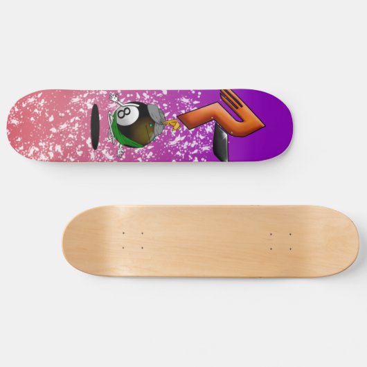 majik 8ball persoonlijk skateboard (Horizontaal)