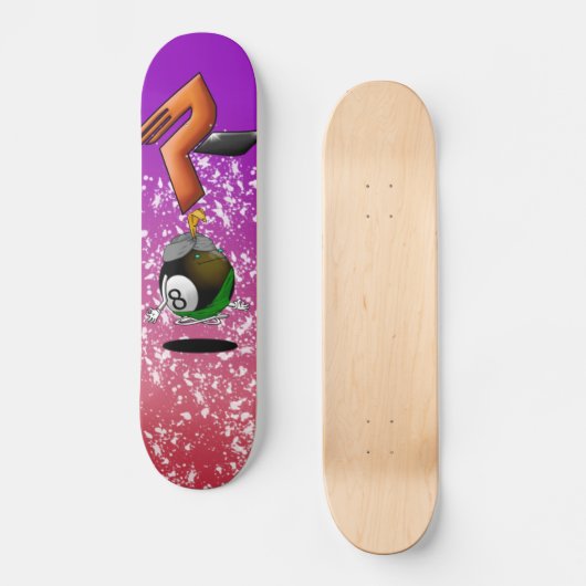 majik 8ball persoonlijk skateboard (Voorkant)