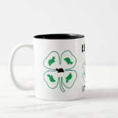 MaJk Turtle "Kus me I'm Irish" gelukskeramiek Tweekleurige Koffiemok (Links)