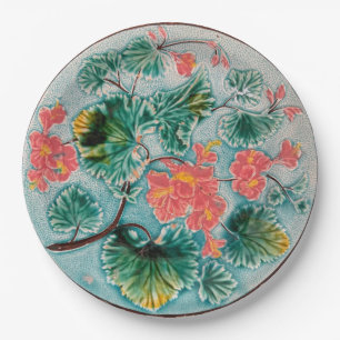 Majolica-aardbeienbord Papieren Bordje
