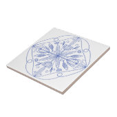 Majolica blauw Amalfi Kust Sardine Vis & citrus Tegeltje (Zijkant)