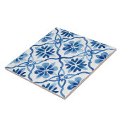 Majolica, blauwe tegels, Siciliaanse tegels, Keram Tegeltje (Zijkant)