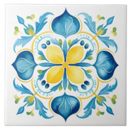 Majolica, blauwe tegels, Siciliaanse tegels, Keram Tegeltje