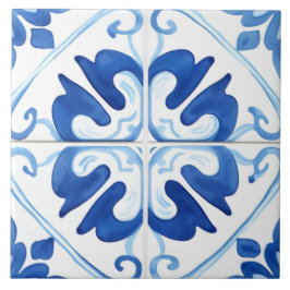 Majolica, blauwe tegels, Siciliaanse tegels, Keram Tegeltje