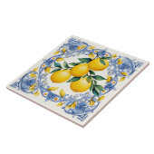 Majolica, blauwe tegels, Siciliaanse tegels, Keram Tegeltje (Zijkant)