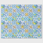 Majolica, citroen, Siciliaanse tegels, Cadeaupapier (Vlak)