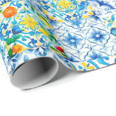 Majolica, citroen, Siciliaanse tegels, Cadeaupapier (Rol Hoek)