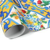 Majolica, citroen, Siciliaanse tegels, Cadeaupapier (Rol Hoek)