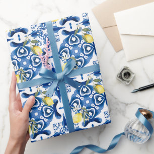 Majolica, citroen, Siciliaanse tegels, keramische  Cadeaupapier