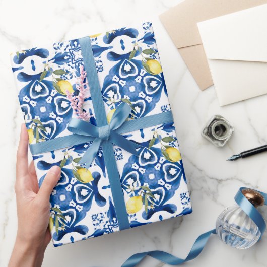 Majolica, citroen, Siciliaanse tegels, keramische  Cadeaupapier (Geschenken)