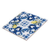 Majolica, citroen, Siciliaanse tegels, keramische  Tegeltje (Zijkant)