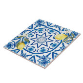 Majolica, citroen, Siciliaanse tegels, keramische  Tegeltje (Zijkant)