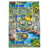 Majolica, citroen, Siciliaanse tegels, Medium Cadeauzakje (Achterkant)