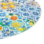Majolica, citroen, Siciliaanse tegels, Snijplank (Hoek)