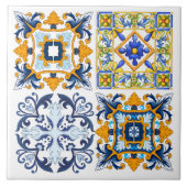 Majolica, citroenen, Siciliaanse tegels Tegeltje (Voorkant)