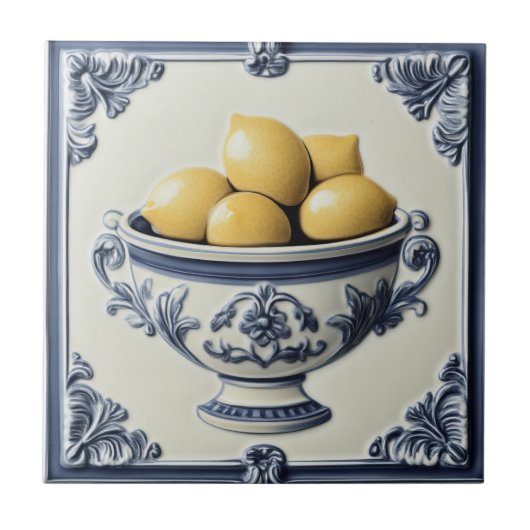  Majolica Lemon Tegels Tegeltje (Voorkant)