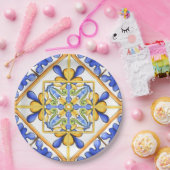 Majolica, mediterrane tegel, papieren bordje (Feest)
