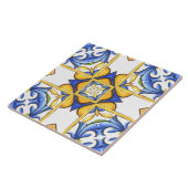 Majolica, mediterrane tegel, tegeltje (Zijkant)