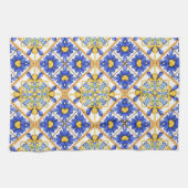 Majolica, mediterrane tegel, theedoek (Horizontaal)