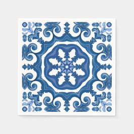 Majolica, mediterrane tegels, servet