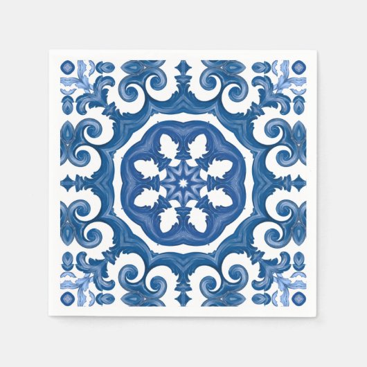 Majolica, mediterrane tegels, servet (Voorkant)