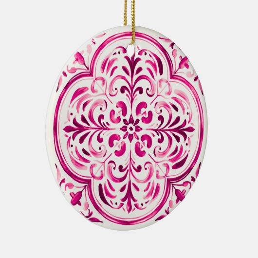 Majolica Rose Keramisch Ornament (Rechts)