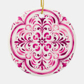 Majolica Rose Keramisch Ornament (Voorkant)