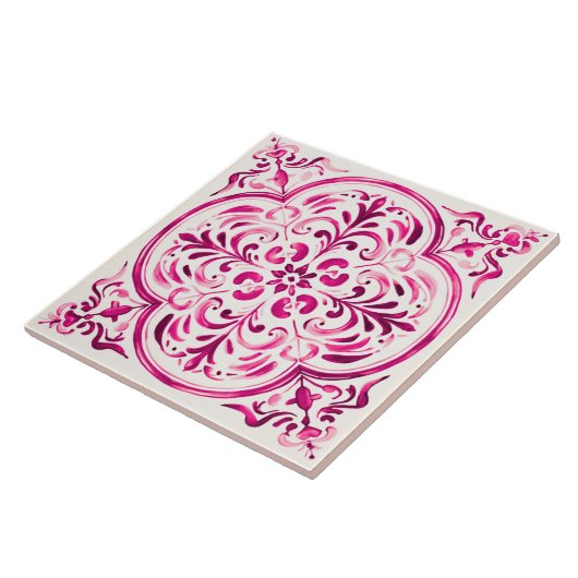 Majolica Rose Tegeltje (Zijkant)