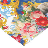 Majolica, Siciliaanse stijl, bloemen Lange Tafelloper (Hoek)