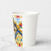 Majolica, Siciliaanse stijl, bloemen Papieren Bekers (Links)