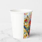 Majolica, Siciliaanse stijl, bloemen Papieren Bekers (Rechts)